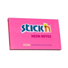 Stick'n Öntapadó jegyzettömb STICK`N 76x127mm neon pink 100 lap jegyzettömb