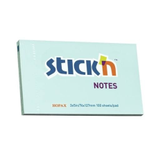 Stick'n Öntapadó jegyzettömb STICK`N 76x127mm pasztel kék 100 lap jegyzettömb