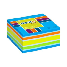 Stick'n Öntapadó jegyzettömb STICK`N 76x76mm neon kék mix 400 lap jegyzettömb