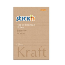  STICK N Öntapadó jegyzettömb, vonalas, 150x101 mm, 100 lap, STICK N &quot;Kraft Notes&quot; jegyzettömb