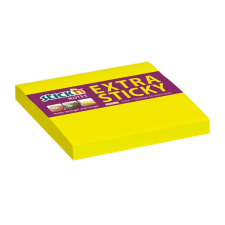 Stick'n STICK N Öntapadó jegyzettömb, 76x76 mm, 90 lap, STICK N &quot;Extra Sticky&quot;, neon sárga jegyzettömb