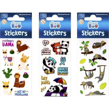 STICKERBOO Starpak Állatos Matrica 6 x 18 cm - Lámák, Pandák, Lajhárok (STK NAK13) kreatív és készségfejlesztő