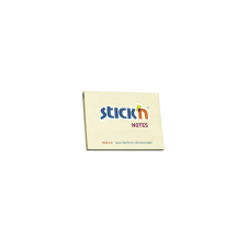 Stickn Öntapadó jegyzettömb STICK`N 76x101mm pasztel sárga 100 lap post-it