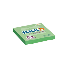 Stickn Öntapadó jegyzettömb STICK`N 76x76mm 360°-ban tapadó zöld 100 lap post-it