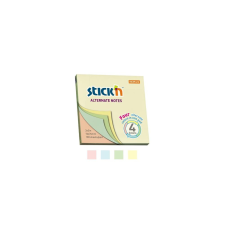 Stickn Öntapadó jegyzettömb STICK`N 76x76mm pasztel mix 100 lap post-it