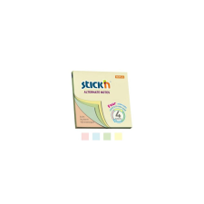 Stickn Öntapadó jegyzettömb STICK`N 76x76mm pasztel mix 100 lap post-it