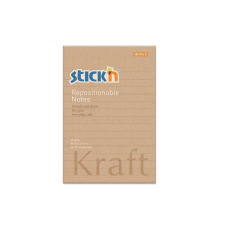 Stickn Öntapadó jegyzettömb STICK`N Kraft notes 150x101mm újrahasznosított natúr barna 100 lap post-it
