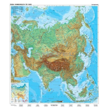 Stiefel Ázsia, domborzati + politikai DUO térkép