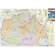 Stiefel Baranya megye falitérkép térkép