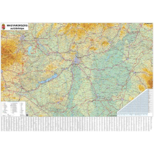  STIEFEL Falitérkép, 100x140 cm, fémléces, Magyarország autótérképe, STIEFEL térkép