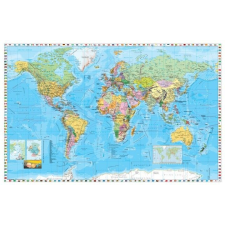 Stiefel Világ országai falitérkép fémléces Stiefel 140x100 cm térkép