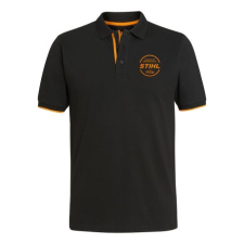 Stihl LOGO CIRCLE fekete színű uniszex galléros póló L (04209001356) férfi póló