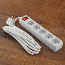 Stilo hálózati elosztó 5db aljzat 3fm vezetékkel, kapcsolóval hosszabbító, elosztó