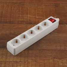 Stilo hálózati elosztó 5db aljzat vezeték nélküli, kapcsolóval, (GYV) biztonsági zsalus hosszabbító, elosztó