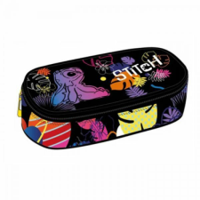 Stitch bedobálós tolltartó gumipánttal - Disney Black tolltartó