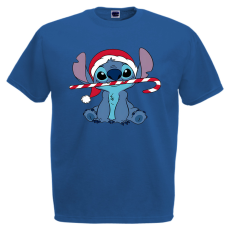  Stitch Cukorpálca - Karácsonyi Férfi Póló