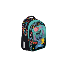 Stitch ergonomikus iskolatáska, hátizsák - 3 rekeszes - Black Aloha (679865) iskolatáska