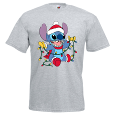  Stitch Karácsonyi Égők - Karácsonyi Férfi Póló