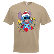  Stitch Karácsonyi Égők - Karácsonyi Férfi Póló