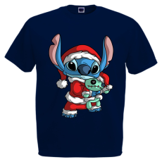  Stitch Mikulás - Karácsonyi Férfi Póló