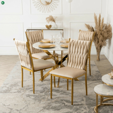  Stół BALI 100 cm Biały márvány/Arany bútor