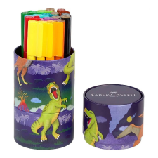 Stocktechnik Kereskedelmi Kft. Faber-Castell filctoll készlet, 20db-os, dinoszauruszos, henger alakú fémdobozban filctoll, marker