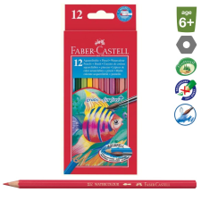 Stocktechnik Kft. Faber-Castell Színesceruza aquarell hal 12db+ecset színes ceruza