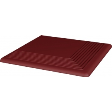  STOPNICA RYFLOWANA NAROŻNA GŁADKA ROSA  Natural Rosa 30x30x1,1 csempe
