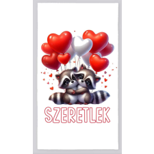 Strandtörölköző, Valentin-nap, Szeretlek, mosómedve lakástextília