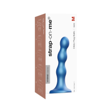 Strap-On-Me Balls M - gömbös, talpas dildó (kék) műpénisz, dildó