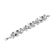  Strassz ruházati dísz Chrysalis, 1.8 x 15 cm, Ezüst ékszer szett