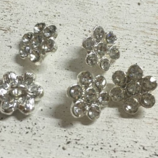 Strasszos gomb 12mm dekorációs kellék