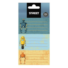 Street Füzetcímke STREET Robots 9 címke/csomag információs címke