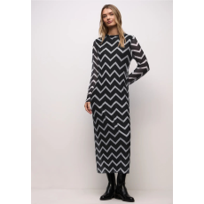 STREET ONE női hosszú ruha - Hosszú ujjú, zigzag mintával 144726-20001