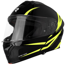 Street Racer Fury felnyitható motoros bukósisak fekete-fluo sárga bukósisak