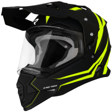 Street Racer Ignite enduro motoros bukósisak matt fekete-fluo sárga - II. minőség bukósisak