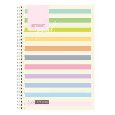Street Spirálfüzet kockás street pad a/4 100 lapos világos csíkos 67150 füzet