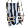 Strend pro Babahinta, textil/fa, kék, max 70 kg, 36x24x45 cm