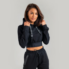Strix Essential Cropped Black női kapucnis pulóver - STRIX