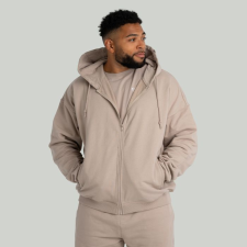 Strix Zip kapucnis pulóver Taupe L férfi pulóver, kardigán