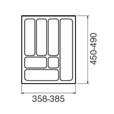 StrongIn Evőeszköztartó 45/435 (380 x 435 mm) fehér papírárú, csomagoló és tárolóeszköz