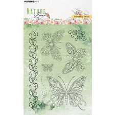 Studio Light Szilikonbélyegző - Butterfly swirls - Clear Stamps (1 csomag) bélyegző