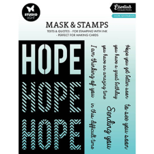 Studio Light Szilikonbélyegző és Stencil - Hope sentiments - Set Stamp and Mask (1 csomag) bélyegző