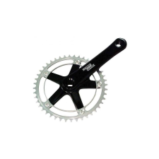 Sturmey Archer FCT62 négyszögtengelyes single speed hajtómű, 42T, 170 mm, alumínium, fekete-ezüst kerékpár hajtómű