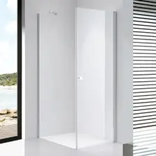 Stuxi Bari 70x80 aszimmetrikus nyílóajtós zuhanykabin 6 mm vízlepergető biztonsági üveggel, króm kád, zuhanykabin
