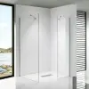 Stuxi Milano Easy Kombi Walk-in zuhanyfal, 80x110 cm, 8 mm vastag vízlepergető biztonsági üveggel, helytakarékos stabilizátorral