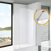 Stuxi Milano Easy Walk-in zuhanyfal, 120x200 cm, 8 mm vastag vízlepergető biztonsági üveggel, 200 cm magas, helytakarékos stabilizátorral
