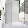  Stuxi Milano Gate Plus 1 falsíkra szerelhető, két oldalfalas walk-in zuhanyfal, 130x130 cm, 8 mm vastag vízlepergető biztonsági üveggel, helytakarékos sarokmerevítőkkel