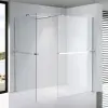 Stuxi Milano Kombi Plus 2 Walk-in zuhanyfal, 90x120 cm, 8 mm vastag vízlepergető biztonsági üveggel, 2 polccal és törölközőtartóval