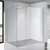 Stuxi Milano Kombi Walk-in zuhanyfal, 110x90 cm, 8 mm vastag vízlepergető biztonsági üveggel, 200 cm magas, króm